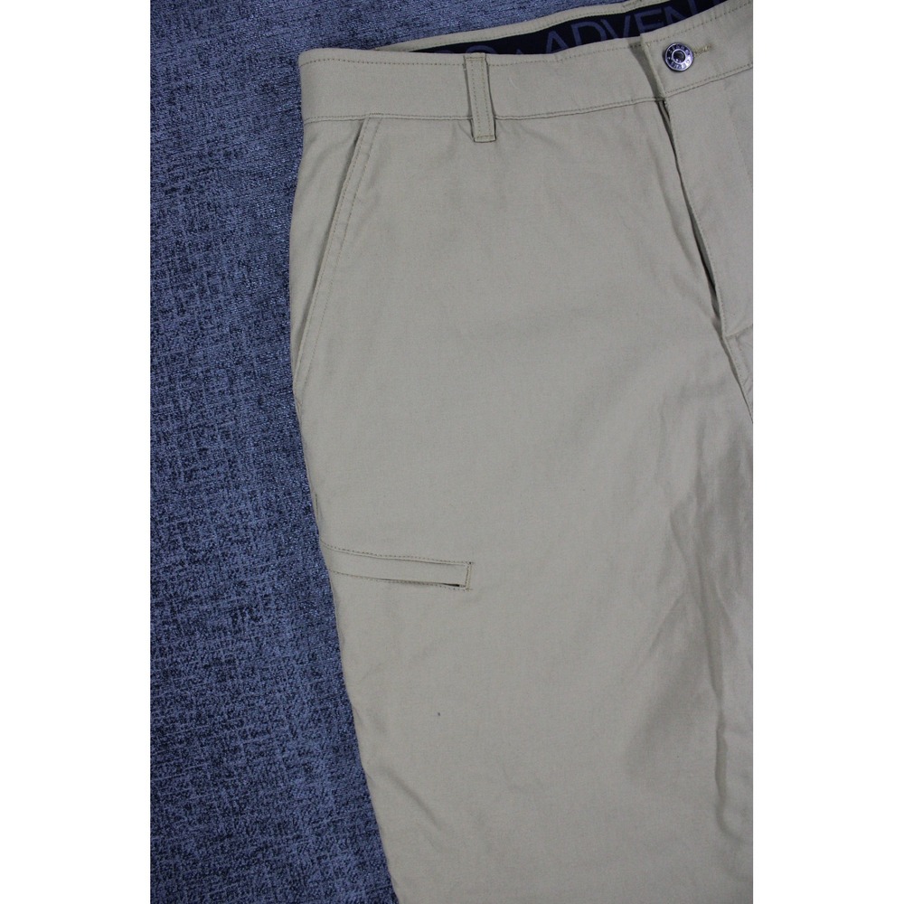 Gerry Mens Fleece Lined Adventure Pants Tan Khaki Hiking Utility 32x30 Stretch - Picture 3 of 11
